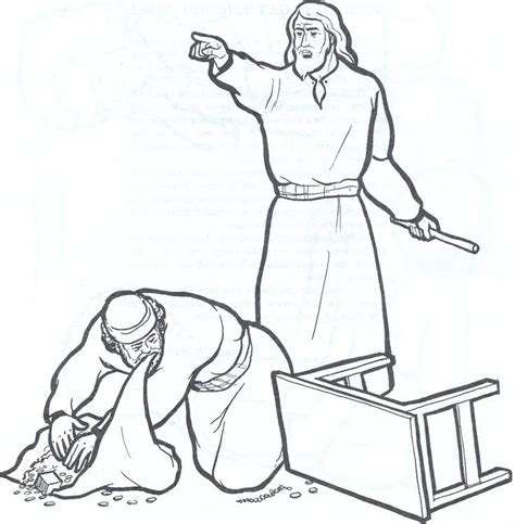 Jesus Cleans The Temple Coloring Page Sundayschoolist