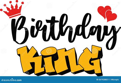 Birthday King With Crown Layered File With Svg Vector Cutfile For