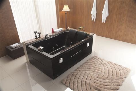 2 Person Jetted Whirlpool Massage Hydrotherapy Bathtub Tub Indoor 051a Black Whirlpool Hot