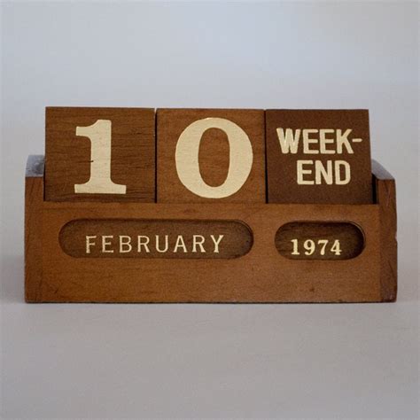 Perpetual Desk Calendar Wood By 27thave On Etsy