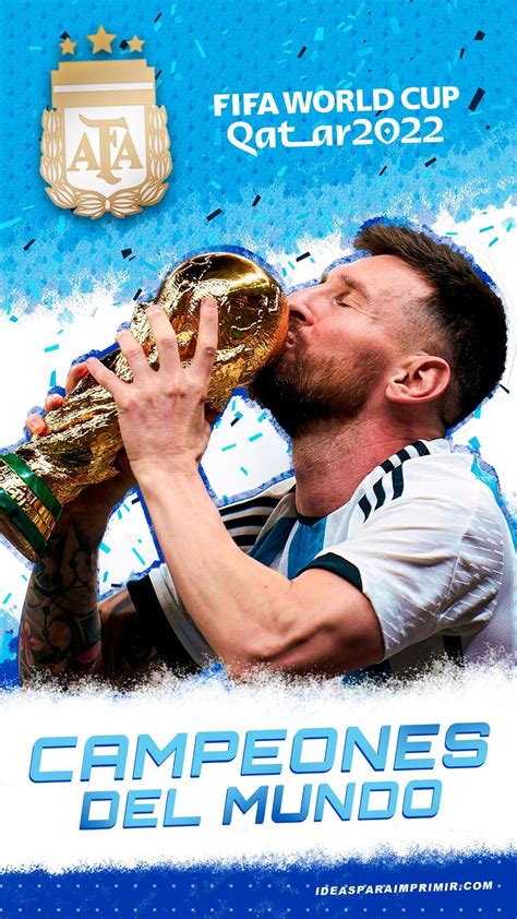 Wallpaper De Messi Copa Del Mundo Argentina Campeón Fifa World Cup