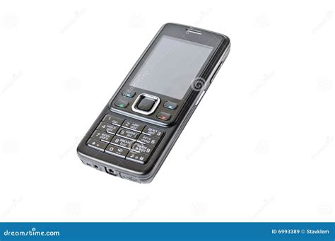 Mobile Phone Isolated On White Stock Image Image Of Display Device