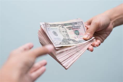 Receive Money From Customer Stock Photo Image Of Hand Holding 49293002