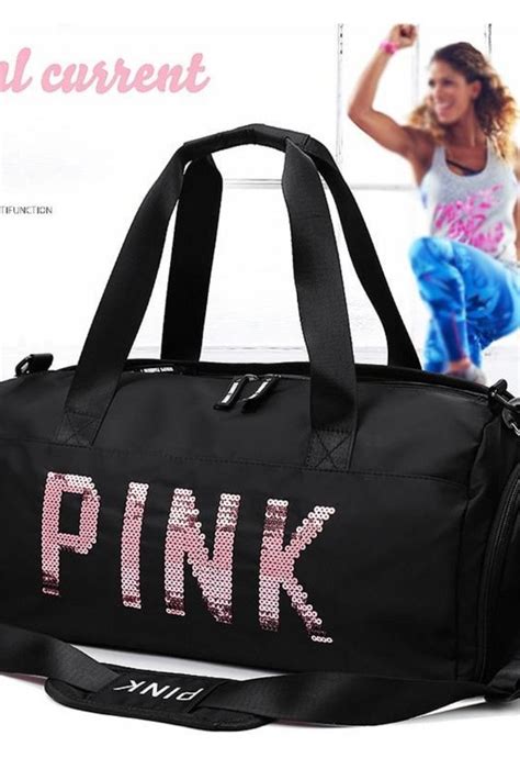Newest Design Sequins Pink Gym Fitness Sports Bag In 2020 Sport Bag