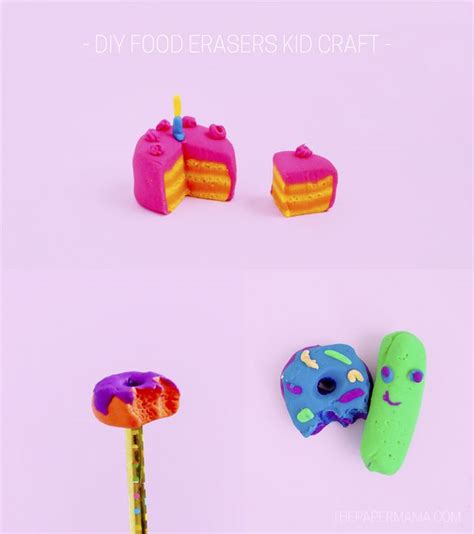 Diy Food Erasers Kid Craft The Paper Mama Bloglovin