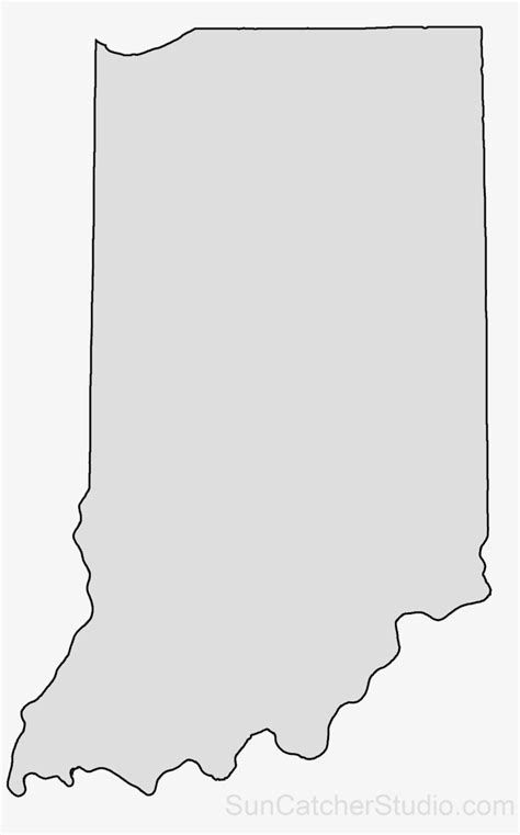 Indiana Map Outline Png Shape State Stencil Clip Art Indiana State