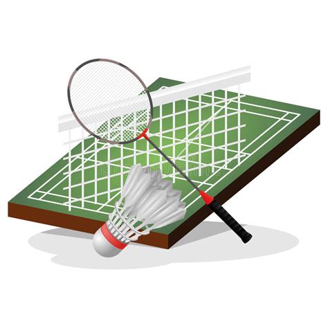 Öffnungszeiten, adresse, telefonnummer, email, karte ein verein wie ihr sportverein in falkenhagener feld bzw. Badminton-Feld Und Ball-Vektor-Illustration Vektor ...