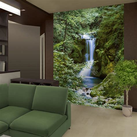 Ideal Decor Waterfall In Spring Wall Mural From Wall