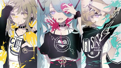 Hatsune Miku Kagamine Rin Megpoid Gumi Vocaloid Drawn