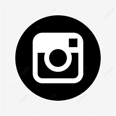 Instagram White Silhouette Png Images Instagram Black White Icon