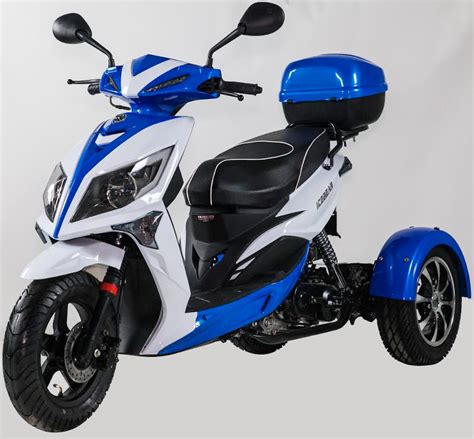 New 2022 Icebear Three Wheeled 50cc Trike Scooters With Free Shipping