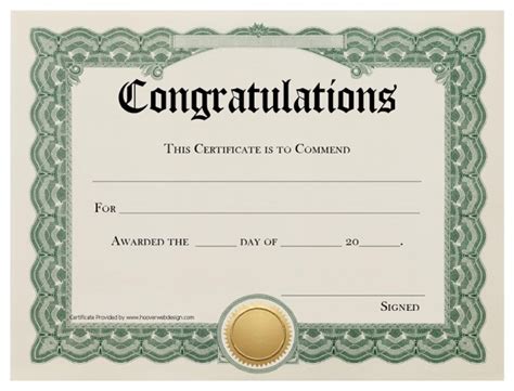 Download Congratulations Certificate 2 For Free Formtemplate