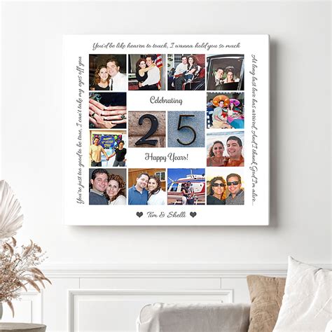 25th Anniversary Photo Collage Canvas T The T Of A Memory