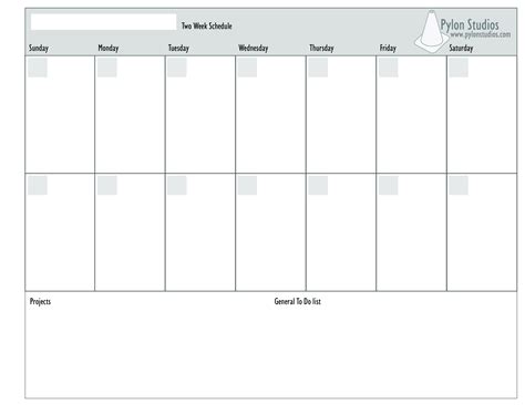 Printable 2 Week Blank Calendar Template Calendar Template Printable