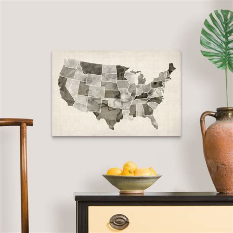 Map Of United States Of America Canvas Wall Art Print Map Home Decor
