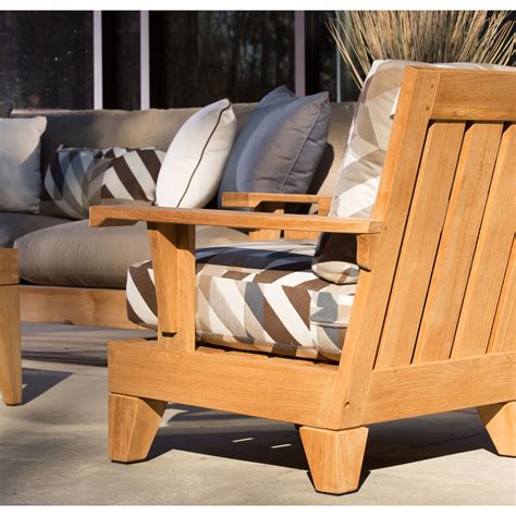 Saranac Outdoor Teak Lounge Chair Made To Sofas And Sectionals