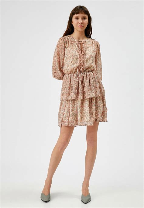 Платье Koton цвет бежевый Rtlabh730301 — купить в интернет магазине