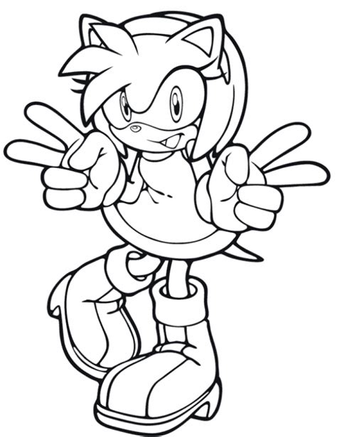 Lots to color and do! Amy Rose Coloring Pages at GetColorings.com | Free ...