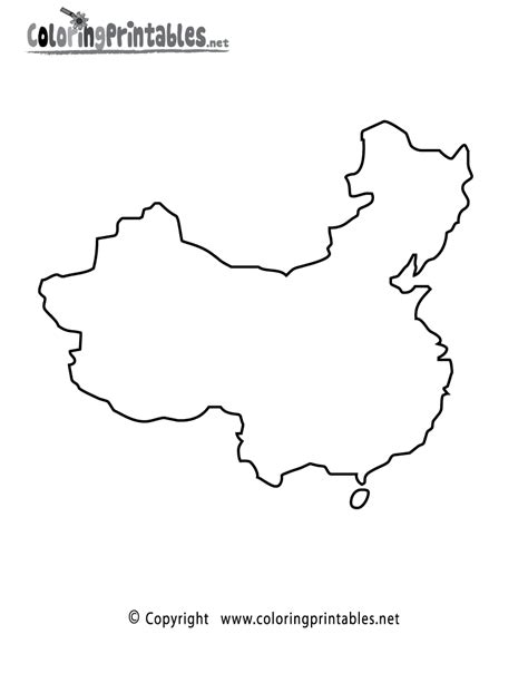 China Map Coloring Page A Free Travel Coloring Printable