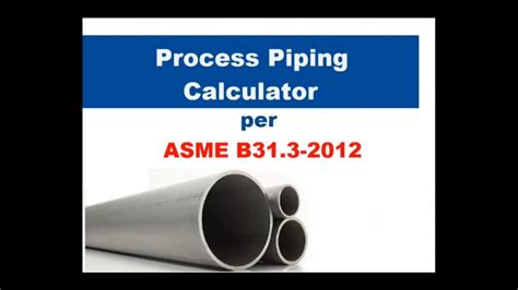 Asme B313 Calculator Now As Web Based Application Youtube