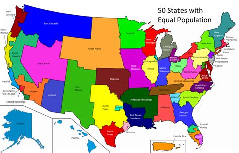United States States With Equal Population Vivid Maps