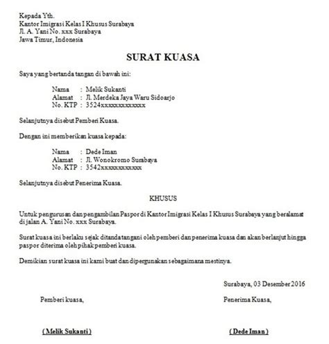 Contoh surat kuasa pengambilan bpkb. 12+ Contoh Surat Kuasa Pengambilan, Umum, Khusus Beserta ...