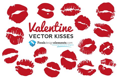 Free Valentine Vector Kisses Illustrations Creative Market