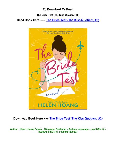 Download Pdf The Bride Test The Kiss Quotient 2 By Helen Hoangpdf Docdroid