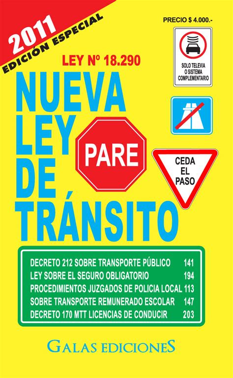 See 6 authoritative translations of tránsito in english with example sentences, phrases and audio pronunciations. LEY TRANSITO 18290 PDF