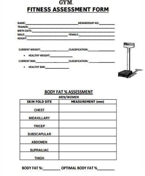 assessment form samples   excel ms word