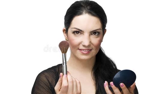 Woman Brushing Her Black Long Hair Stock Image Image Of Hairstyle