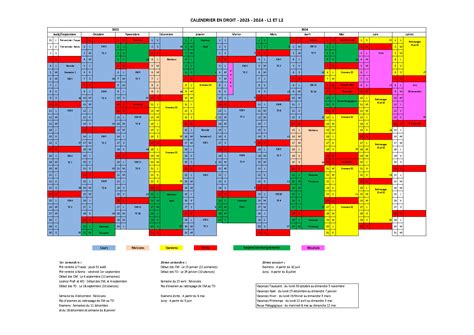 Calendriers De Lannée 2023 2024