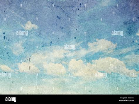 Retro Cloudy Sky Stock Photo Alamy