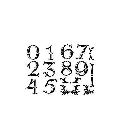 Stencil Vintage Numbers