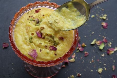 Kesar Ki Phirni Indian Recipes Maunika Gowardhan Recipe Fruity Desserts Indian Food