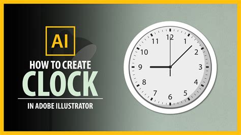 How To Design A Simple Clock In Adobe Illustrator Vector Tutorial