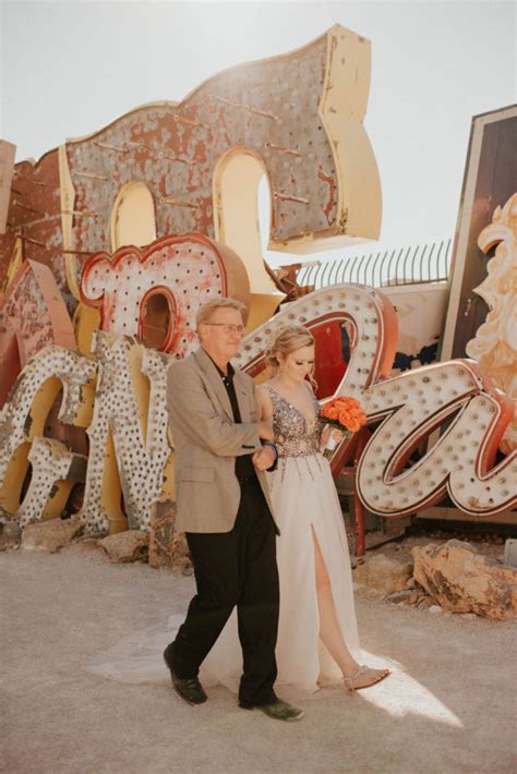 Moon Neon Museum Wedding Las Vegas Elopement Photography Brittany