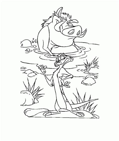 Timon And Pumbaa Coloring Pages - Coloring Home