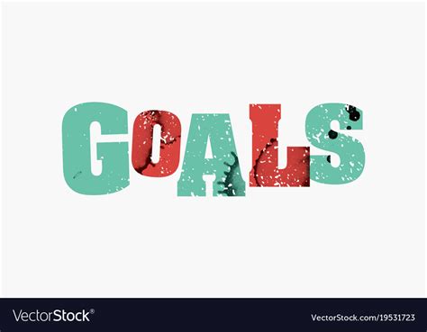 Goals Concept Colorful Stamped Word Royalty Free Vector