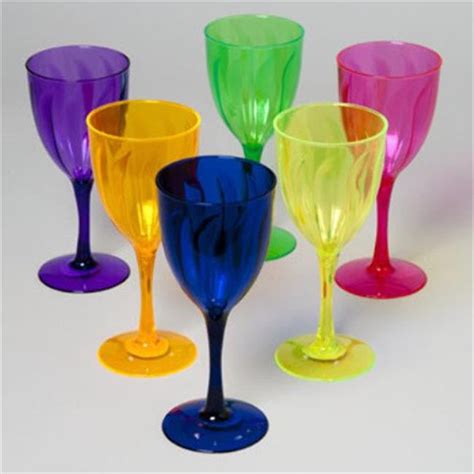 Ddi 1851760 Translucent Colored Plastic Wine Glass Case Of 48