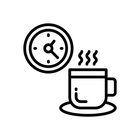 Coffee Break Icon Vector Line Icon For Your Website Mobile