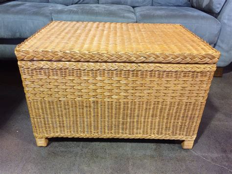 This Awesome Wicker Chest Is Perfect As A Coffee Table And Has Tons Of