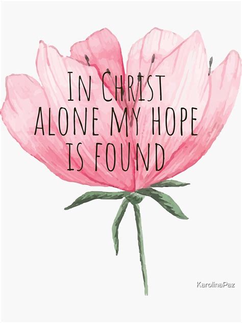 In Christ Alone My Hope Is Found Wall Hangings Signs