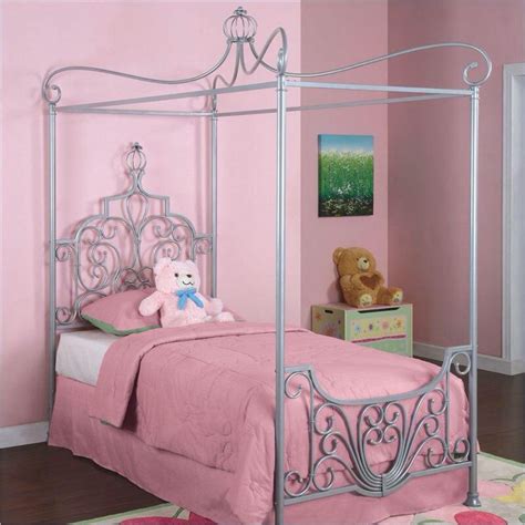 Once upon a time, there was a princess with long golden hair.‎ her kingdom was a room with a large canopy bed draped in silk and bows.‎ and every evening her dreams were lulled by the southern wind that filled the sails of her mainmast.‎ art.‎ Princess bed | Kids bed furniture, Twin canopy bed, Twin ...