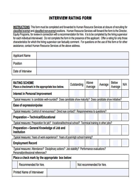 Free 26 Interview Forms In Pdf Ms Word Excel