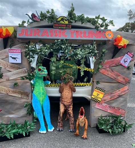 Jurassic Park Dinosaur Theme Trunk Or Treat Dinosaur Theme Trunk Or