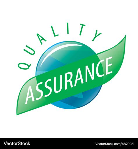 Round Logo Quality Assurance Royalty Free Vector Image