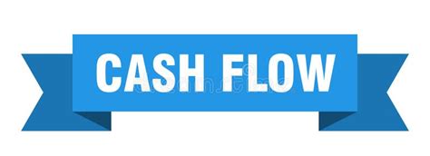 Cash Flow Ribbon Cash Flow Paper Band Banner Sign Stock Vector