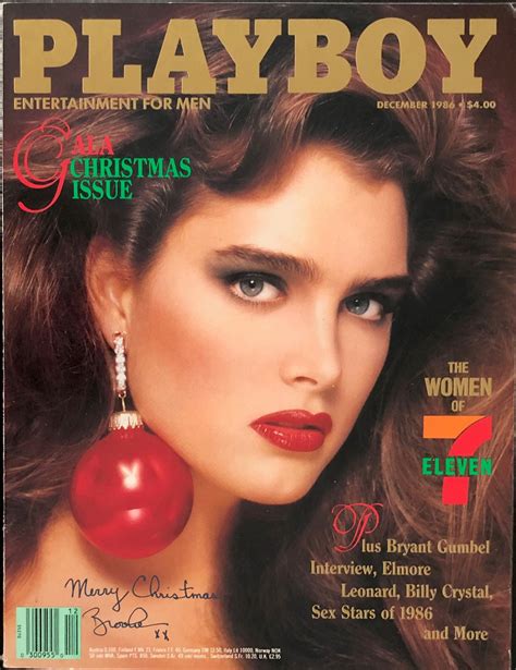 Us Playboy December 1986 Cover Model Brooke Shields Etsy Australia