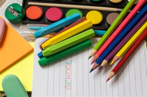 Premium Photo School And Office Equipment Colorful Stationery